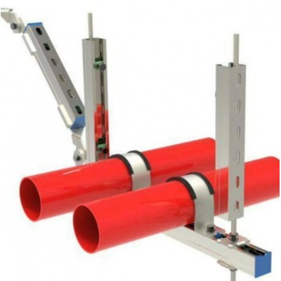 多管側縱向抗震支架 縱向雙吊抗震支吊架生產